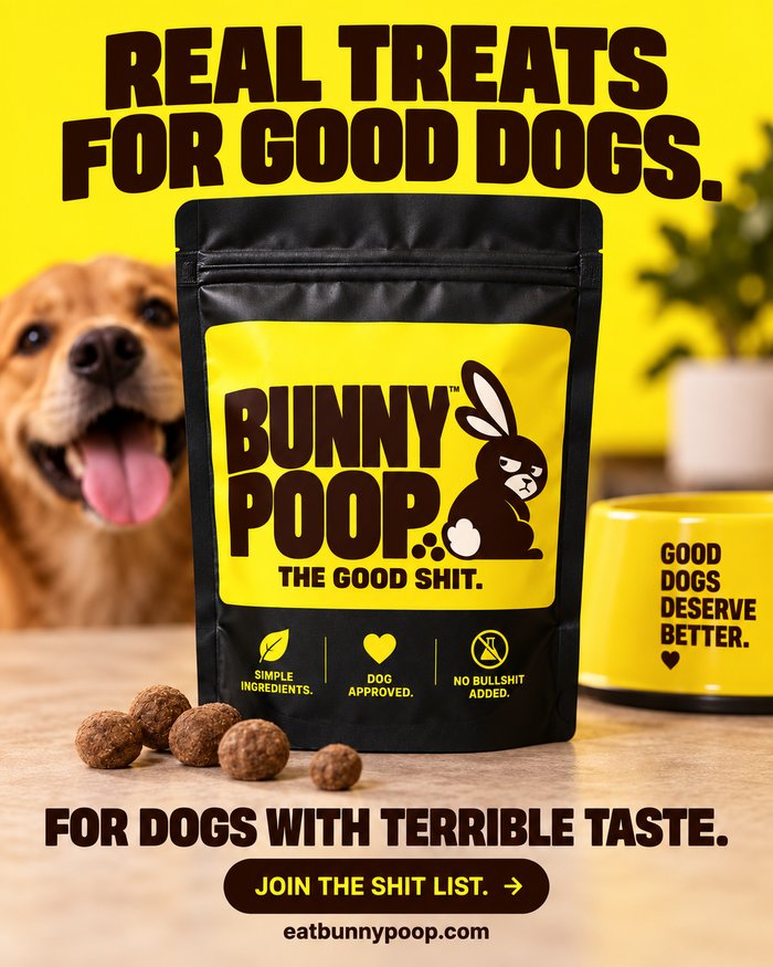 Bunny Poop packaging campaign creative